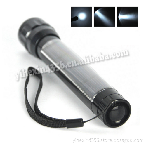 Newest 7 led solar power rechargable flashlight led torch flashlight